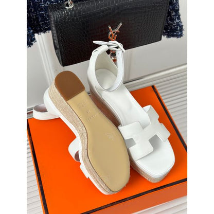 HERM Elda Espadrilles in White Leather