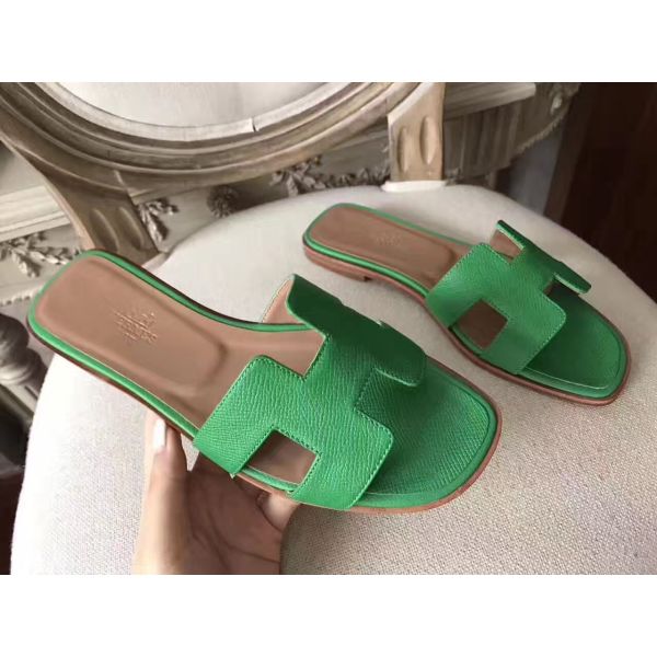 HERM Oran Sandals In Bamboo Epsom Leather