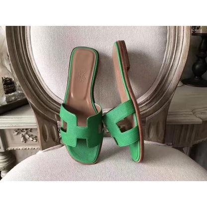 HERM Oran Sandals In Bamboo Epsom Leather