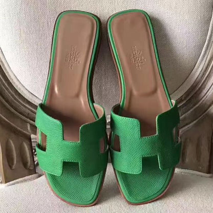 HERM Oran Sandals In Bamboo Epsom Leather