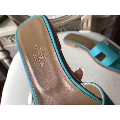 HERM Oran Sandals In Lagon Epsom Leather