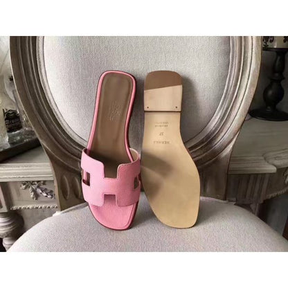 HERM Oran Sandals In Pink Epsom Leather