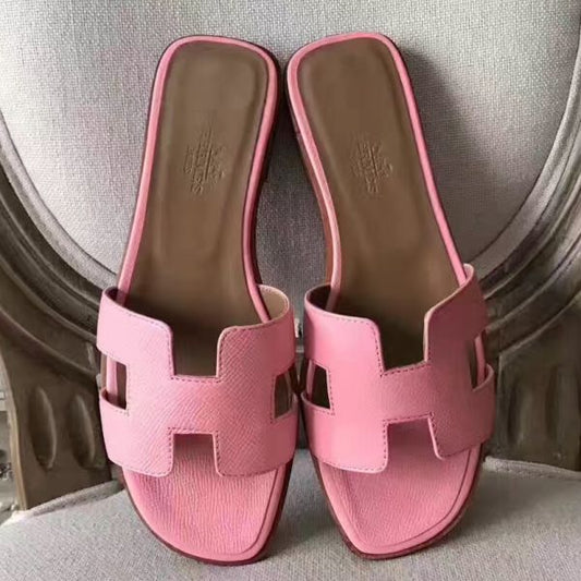 HERM Oran Sandals In Pink Epsom Leather