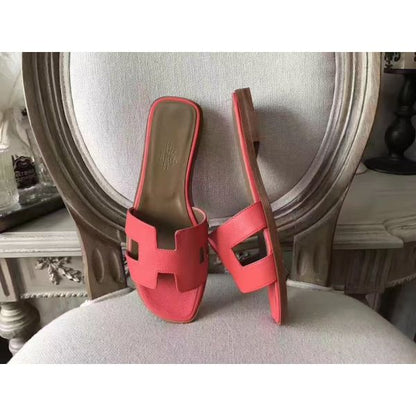 HERM Oran Sandals In Rose Azalee Epsom Leather
