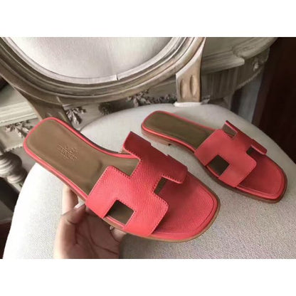 HERM Oran Sandals In Rose Azalee Epsom Leather