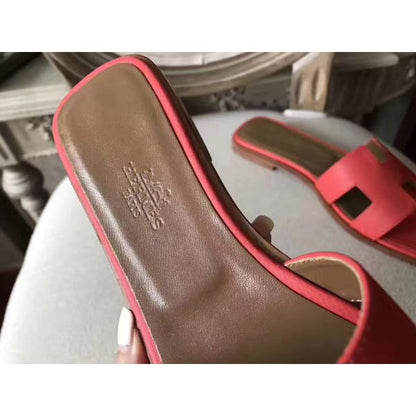 HERM Oran Sandals In Rose Azalee Epsom Leather