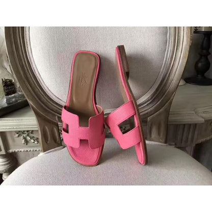 HERM Oran Sandals In Rose Confetti Epsom Leather