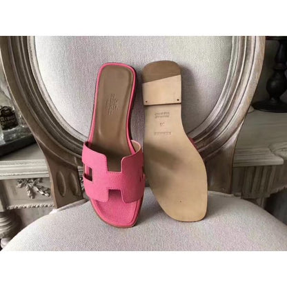HERM Oran Sandals In Rose Confetti Epsom Leather