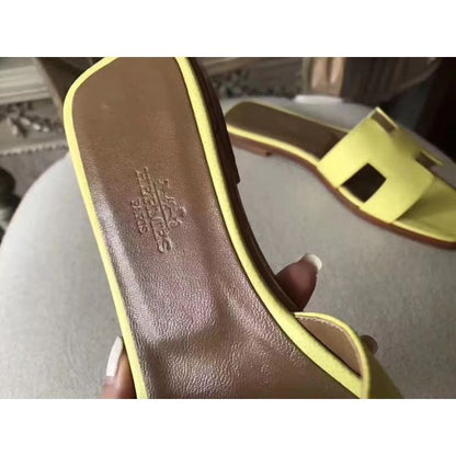 HERM Oran Sandals In Soufre Epsom Leather