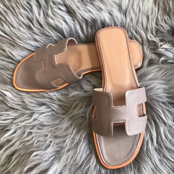 HERM Oran Sandals In Taupe Swift Leather