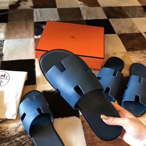 HERM Izmir Sandals In Colvert Epsom Leather