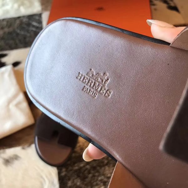 HERM Izmir Sandals In Chocolate Suede Leather