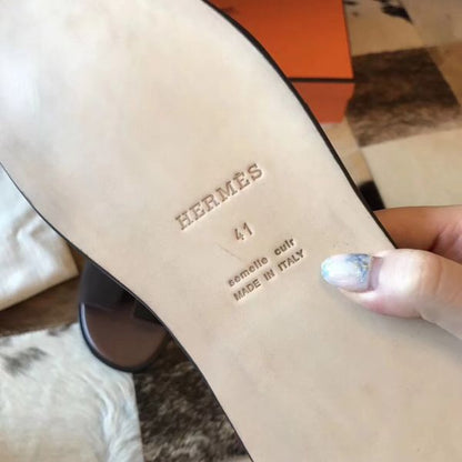 HERM Izmir Sandals In Chocolate Suede Leather