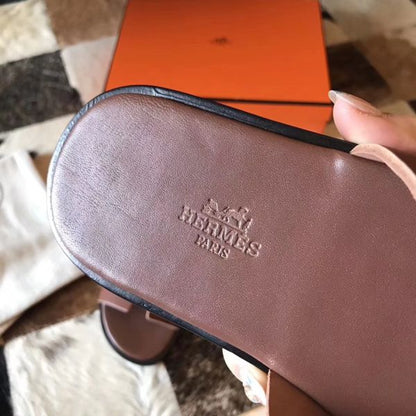 HERM Izmir Sandals In Camarel Swift Leather