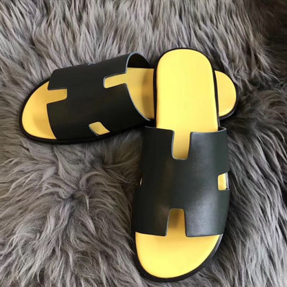 HERM Izmir Sandals In Dark Green Swift Leather