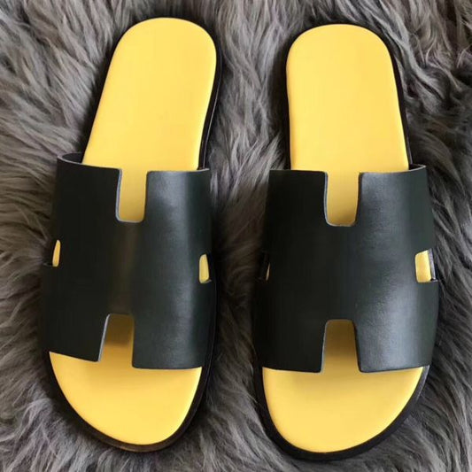 HERM Izmir Sandals In Dark Green Swift Leather