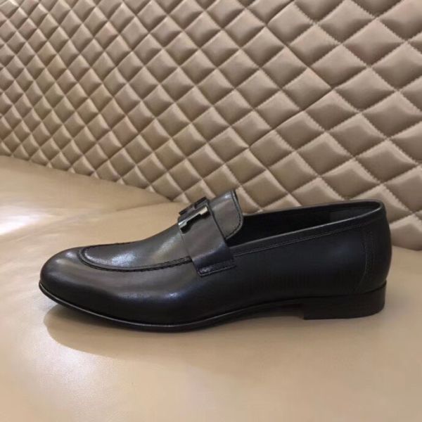 HERM Men's Paris Loafers In Black Calfskin