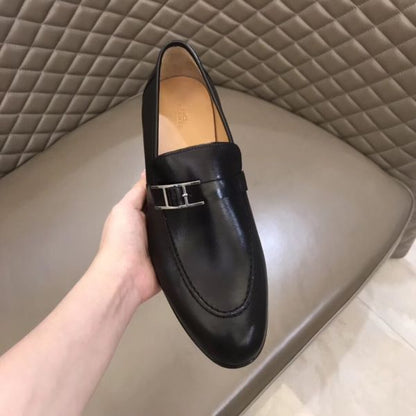 HERM Men's Monterey Loafers In Black Calfskin