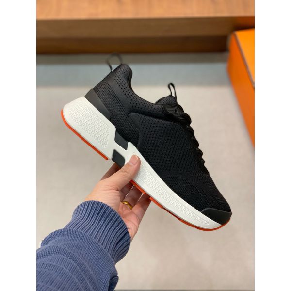 HERM Heros Sneakers in Black Technical Knit