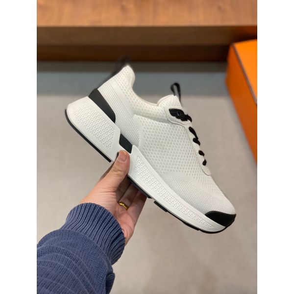 HERM Heros Sneakers in White Technical Knit