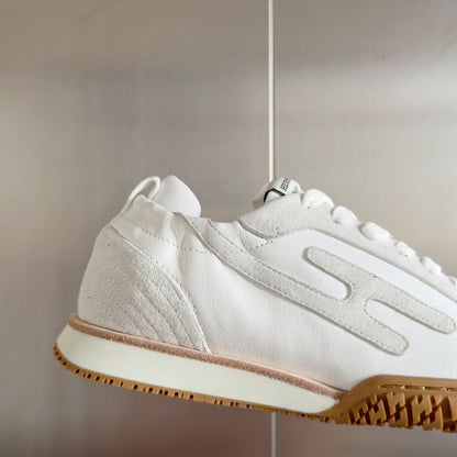 HERM Men's Jet Sneakers in White Nappa Leather