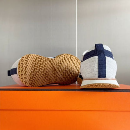 HERM Men's Jet Sneakers in Blue Technical Canvas