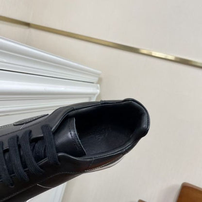 HERM Men's Drive Sneakers In Black Leather