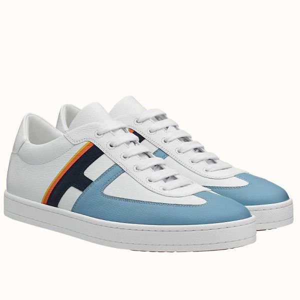 HERM Boomerang Sneakers In Multicolore Blue Leather