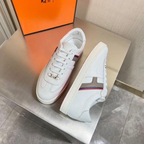 HERM Boomerang Sneakers In Multicolore White Leather
