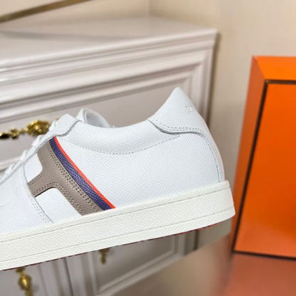 HERM Boomerang Sneakers In Multicolore White Leather