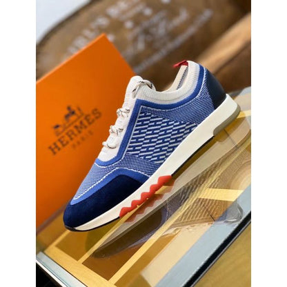 HERM Men's Addict Sneakers In Bicolor Blue Knit