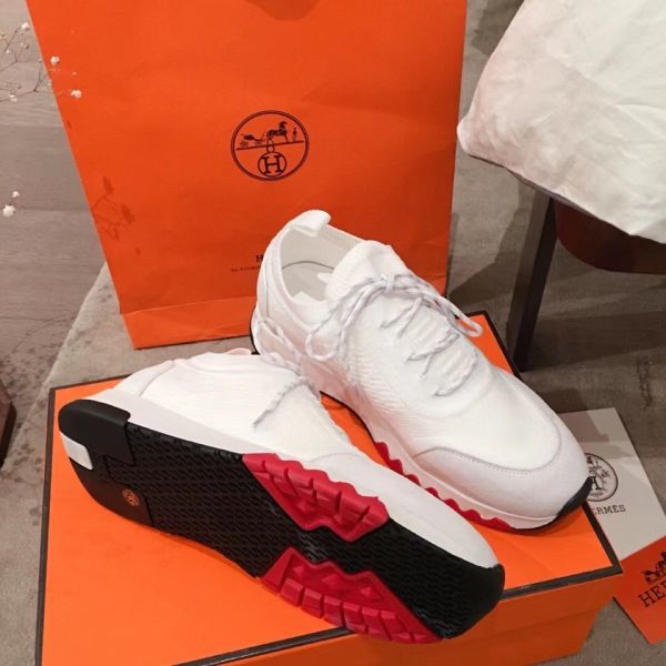 HERM Men's Addict Sneakers In White Knit