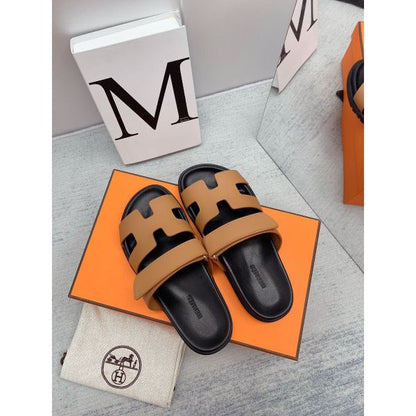 HERM Men's Chypre Sandals in Brown Calfskin