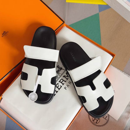 HERM Men's Chypre Sandals in White Calfskin