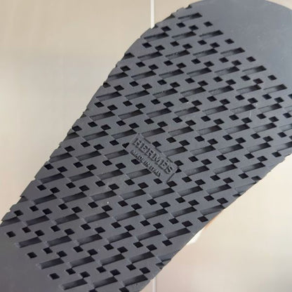 HERM Men's Chypre Sandals In Canvas with Brown Leather