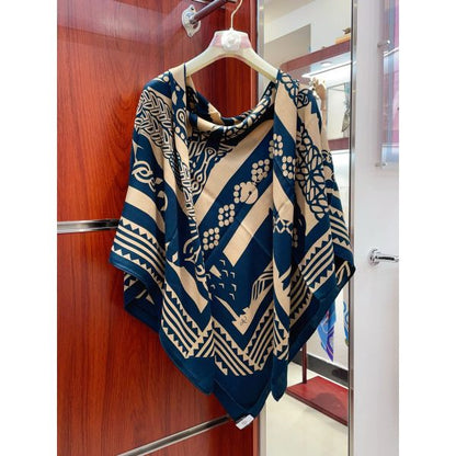 HERM Blue Fantaisie d'Etriers Shawl 140