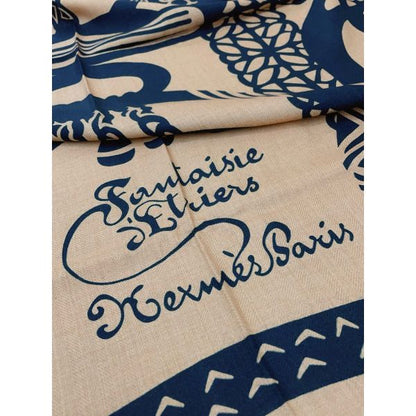 HERM Blue Fantaisie d'Etriers Shawl 140