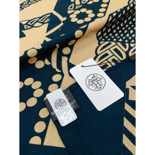 HERM Blue Fantaisie d'Etriers Shawl 140