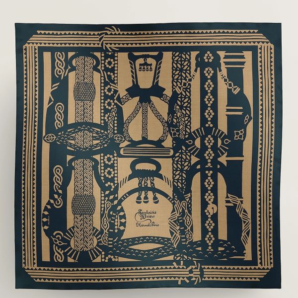 HERM Blue Fantaisie d'Etriers Shawl 140