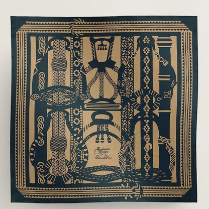 HERM Blue Fantaisie d'Etriers Shawl 140