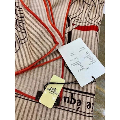 HERM Grey/Orange Panoplie Equestre Eyeliner Shawl 140