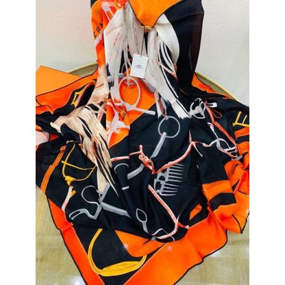 HERM Black Projets Carres Shawl 140