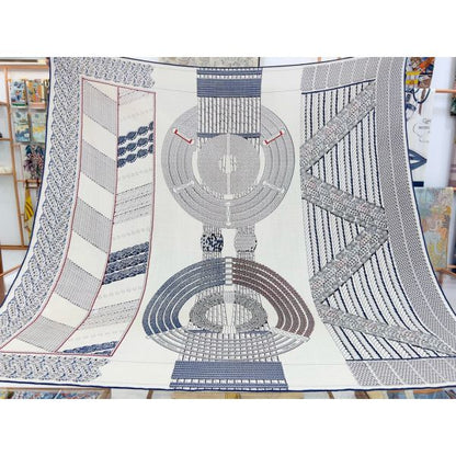 HERM Grey Dressage Tressage Shawl 140