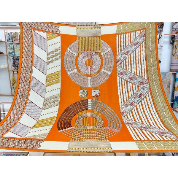 HERM Orange Dressage Tressage Shawl 140