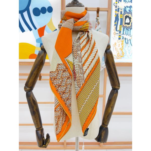 HERM Orange Dressage Tressage Shawl 140