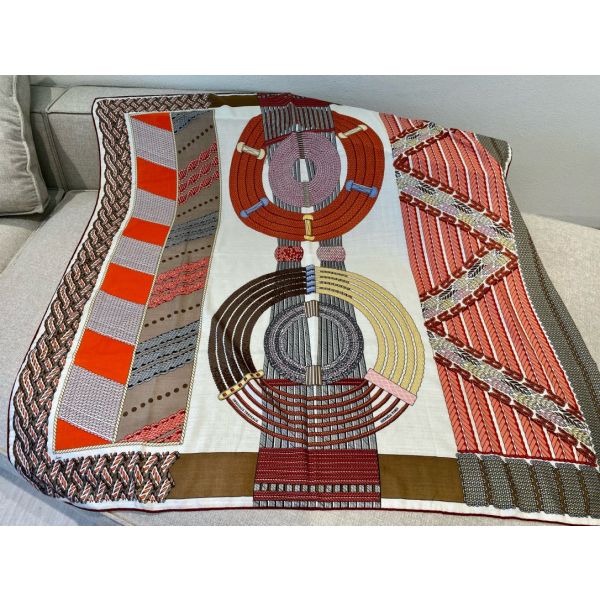 HERM Rose/Naturel Dressage Tressage Shawl 140