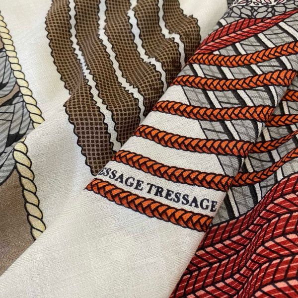 HERM Rose/Naturel Dressage Tressage Shawl 140