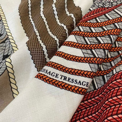 HERM Rose/Naturel Dressage Tressage Shawl 140