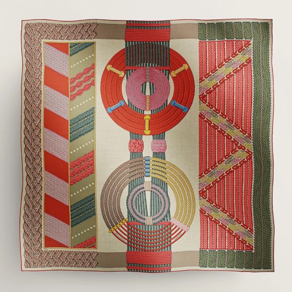 HERM Rose/Naturel Dressage Tressage Shawl 140