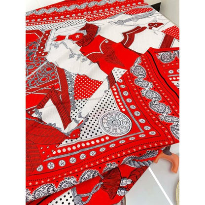 HERM Red Zouaves et Dragons Bandana Shawl 140